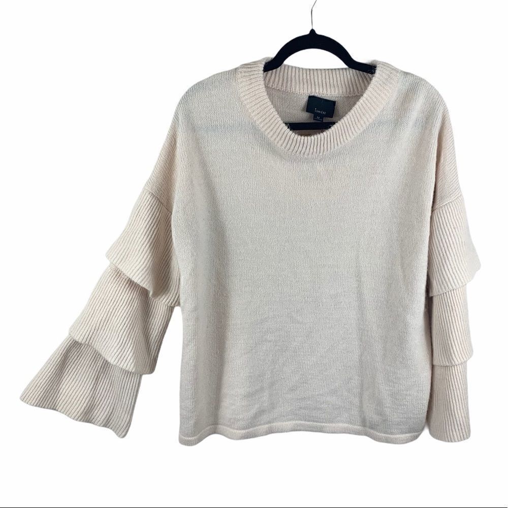 Lumiere light pink blush sweater layered sleeve M Al
